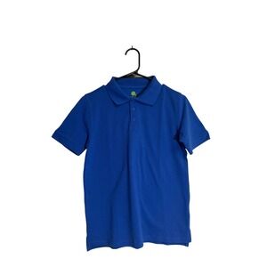 Real School blue short sleeve shirt youth large unisex‎ pique polo